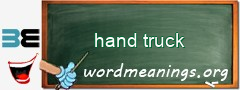 WordMeaning blackboard for hand truck